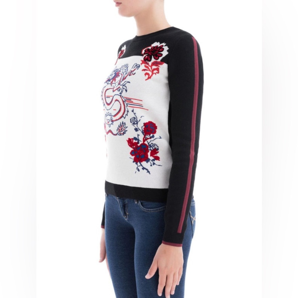 KENZO Dragon Wool Blend Jacquard Sweater Size Small - Picture 2 of 11